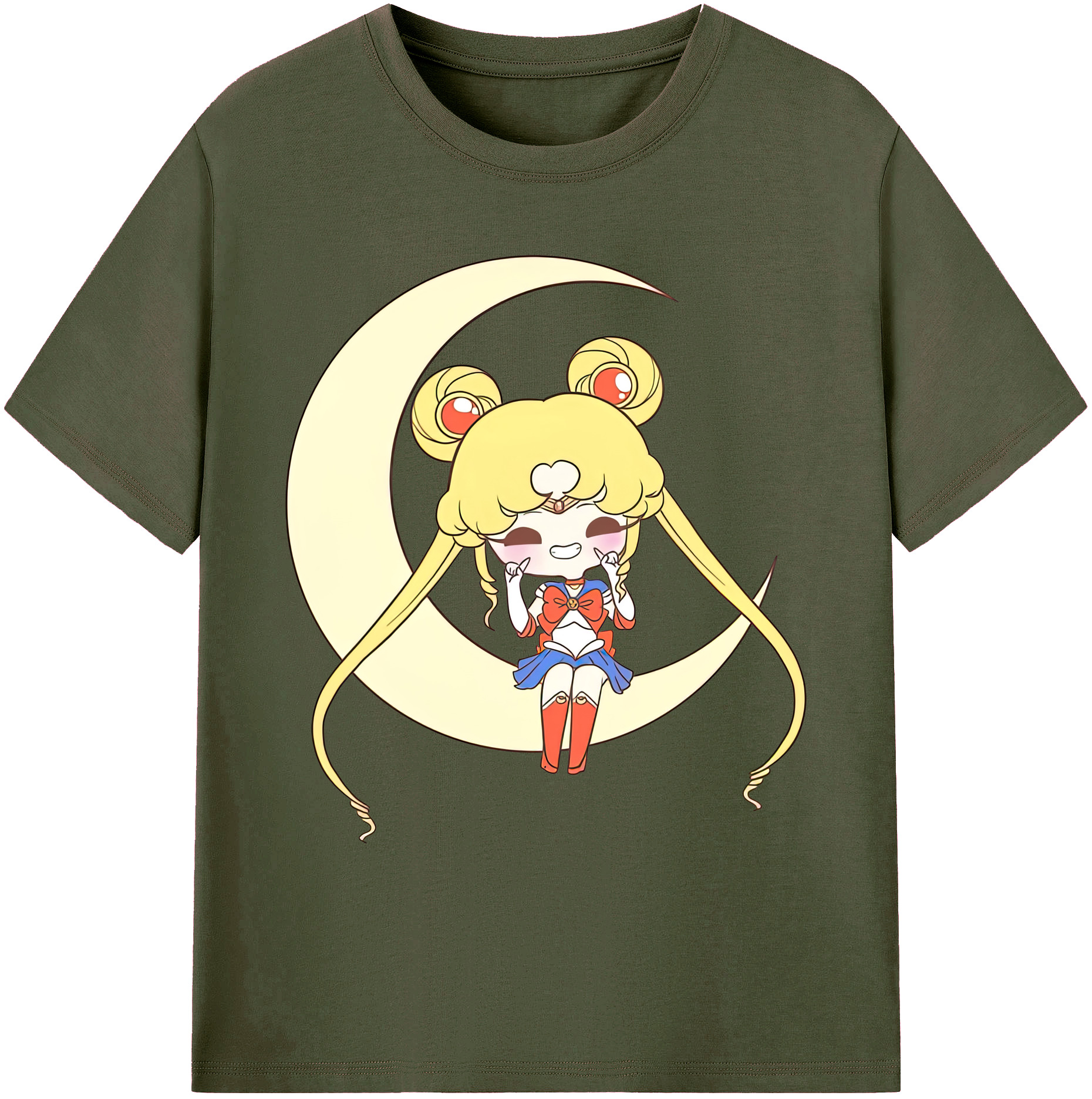 （画像用） 美少女戦士セーラームーン 月野 うさぎ つきの うさぎ Sailor Moon Tsukino Usagi 綿100％ メンズ半袖Tシャツ｜肌触りやわらか＆通気性